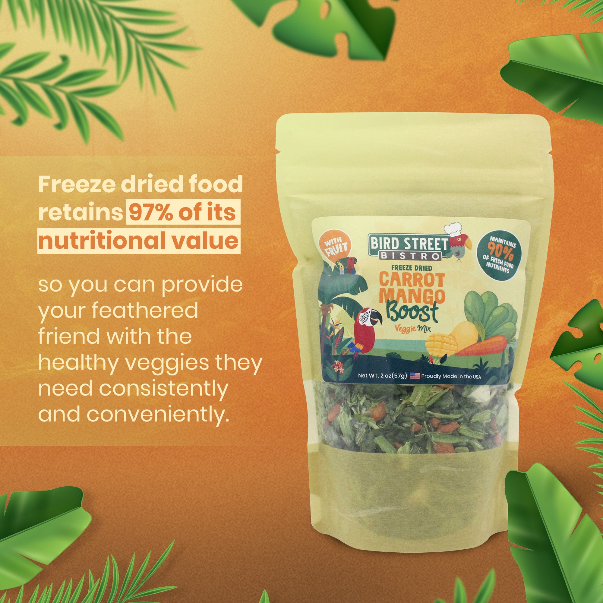 Carrot Mango Boost - Parrot Veggies Mix